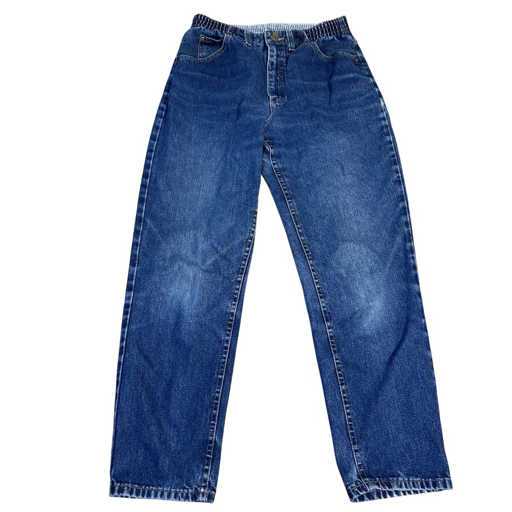 LL Bean Double L Comfort Waist Jeans Medium Wash Straight Leg Blue Mens 28x26.5